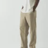Pantalon Rory en coton et lin élastiqué