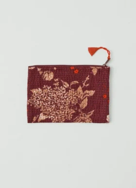 Pochette Kantha en chutes de tissu