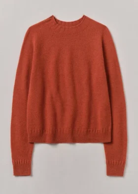 Pull à col rond en laine et cachemire