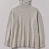 Pull à col roulé en laine et cachemire