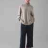 Pull à col roulé en laine et cachemire
