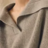 Pull en laine et cachemire à côtes