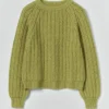 Pull en laine et coton à côtes