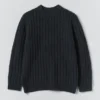 Pull en laine et coton à côtes