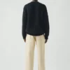 Pull en laine et coton à côtes