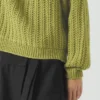 Pull en laine et coton à côtes