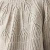 Pull en laine et coton à mailles en éventail