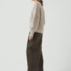 Pull en laine et coton à mailles en éventail