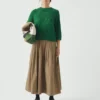 Pull en lin et coton à côtes texturées