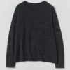 Pull en maille fine de lin et coton