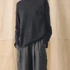 Pull en maille fine de lin et coton