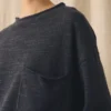 Pull en maille fine de lin et coton