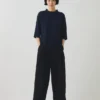 Pull à manches courtes en laine fine et cachemire
