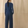 Pull soigné en laine et cachemire