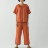 Pyjamas en coton à carreaux Bistrot