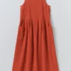 Robe-carré en coton à rayures