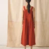 Robe-carré en coton à rayures