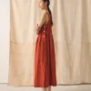 Robe-carré en coton à rayures