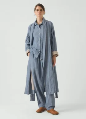 Robe de soirée en coton double face doux
