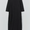 Robe droite en jersey de coton