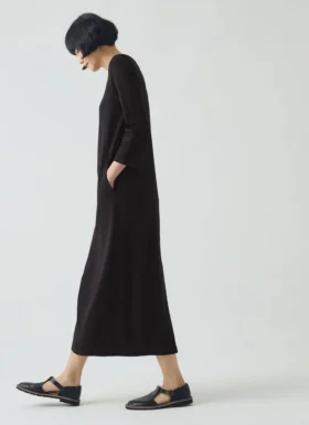 Robe droite en jersey de coton