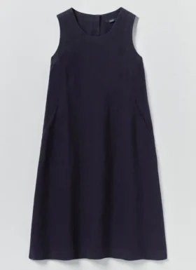 Robe droite en lin teint en pièce