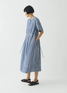 Robe en coton à carreaux vichy
