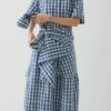 Robe en coton à carreaux vichy