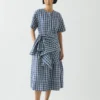 Robe en coton à carreaux vichy