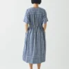 Robe en coton à carreaux vichy