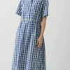 Robe en coton à carreaux vichy