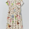 Robe en coton imprimé « Table Setting »