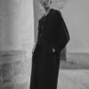 Robe en gaze de coton froissée froncée