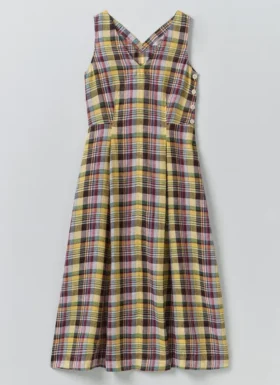Robe en lin à carreaux Gelato