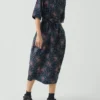 Robe en popeline de coton à imprimé cachemire provençal
