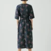 Robe en popeline de coton à imprimé cachemire provençal