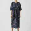 Robe en popeline de coton à imprimé cachemire provençal