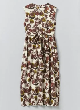 Robe en popeline de coton à imprimé figues