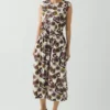 Robe en popeline de coton à imprimé figues