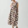 Robe en popeline de coton à imprimé figues