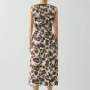 Robe en popeline de coton à imprimé figues