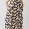 Robe en popeline de coton à imprimé figues