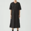 Robe en sergé de coton à nouer à la taille