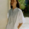 Robe en voile de coton brodé