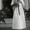 Robe en voile de coton brodé