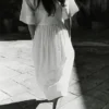 Robe en voile de coton brodé