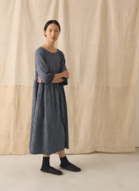 Robe Freya en coton froissé