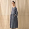 Robe Freya en coton froissé
