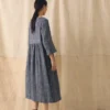 Robe Freya en coton froissé