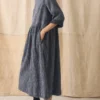 Robe Freya en coton froissé